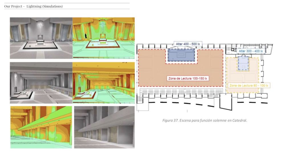 Audiovisual & Lighting Design Consultancy Services 5 Project Cathedral Santo Ecce Homo - Lighting Simulations
