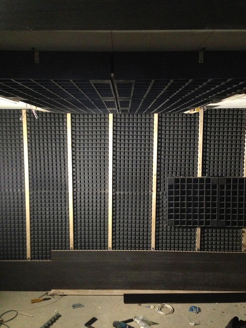 Instalación de material acústico