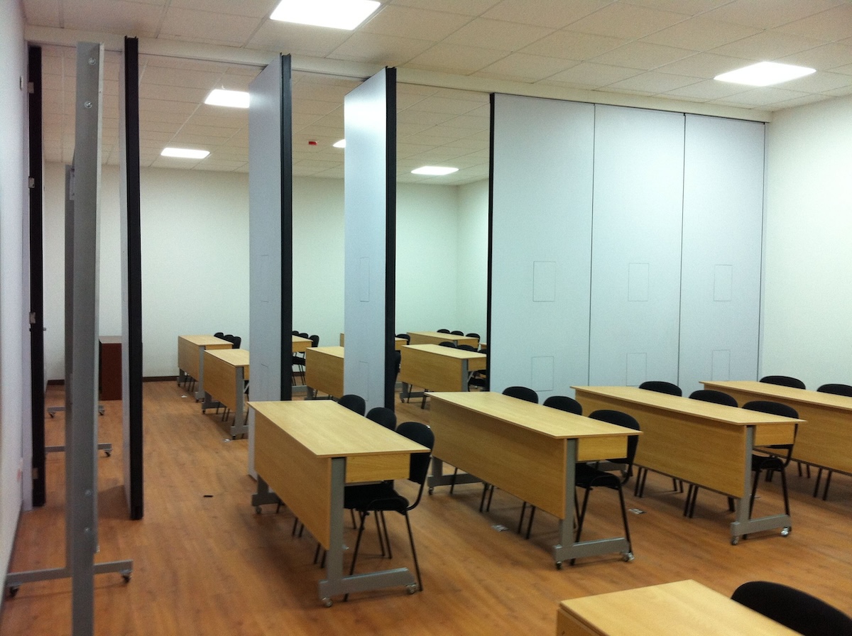 Acoustic Movable Partitions for Space Divisions 1 Opened