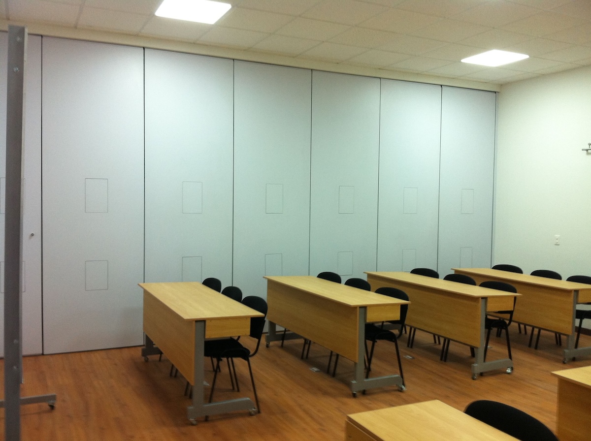 Acoustic Movable Partitions for Space Divisions 2 Closed Acoustic Partition in Classroom
